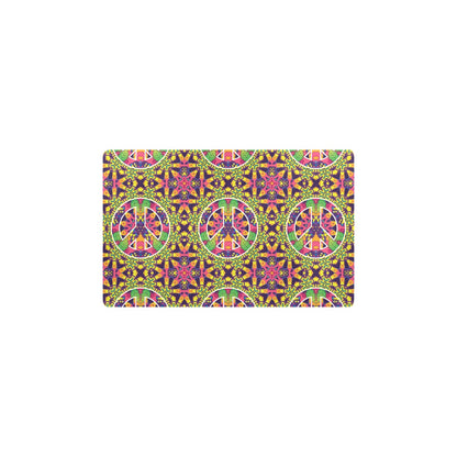 Peace Sign Pattern Print Design A04 Kitchen Mat