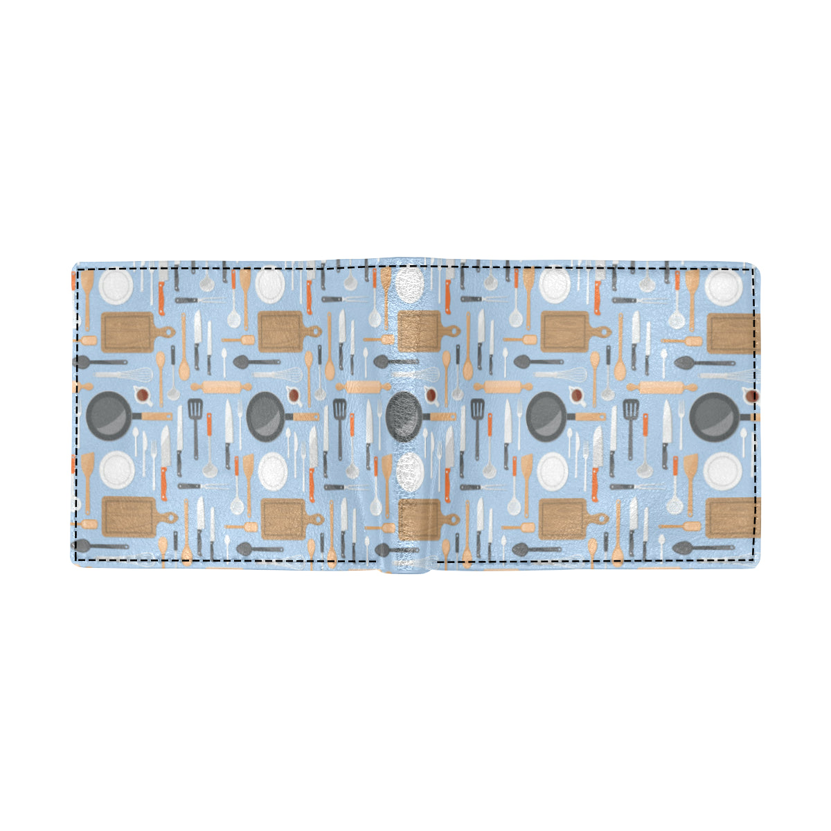 Cooking Kitchen Tools Pattern Print Design 02 Men's ID Card Wallet