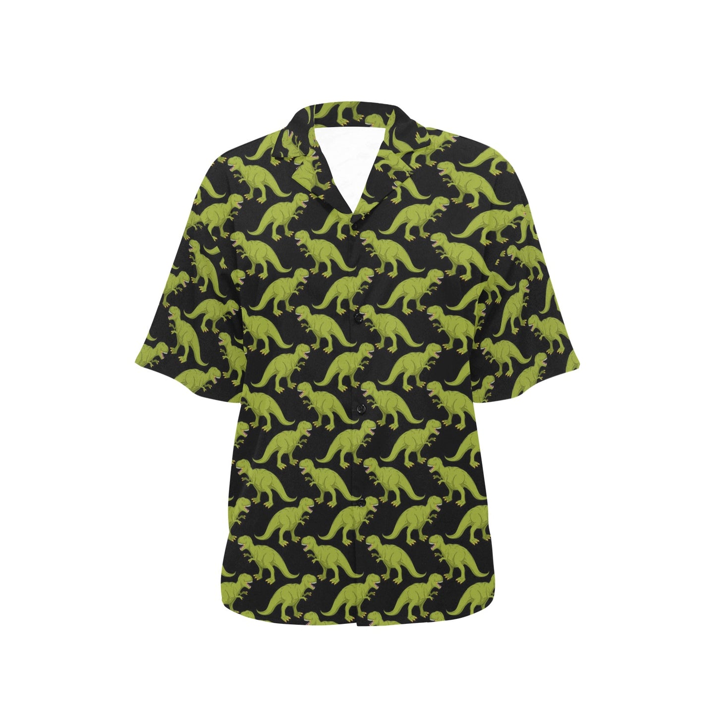 T Rex Pattern Print Design A02 Women's Hawaiian Shirt