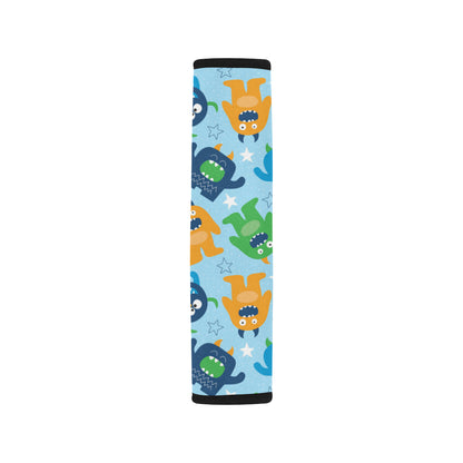 Monster Cartoon Pattern Print Design 04 Car Seat Belt Cover