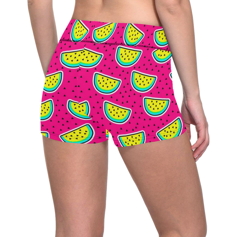 Watermelon Pattern Print Design WM04 Yoga Shorts