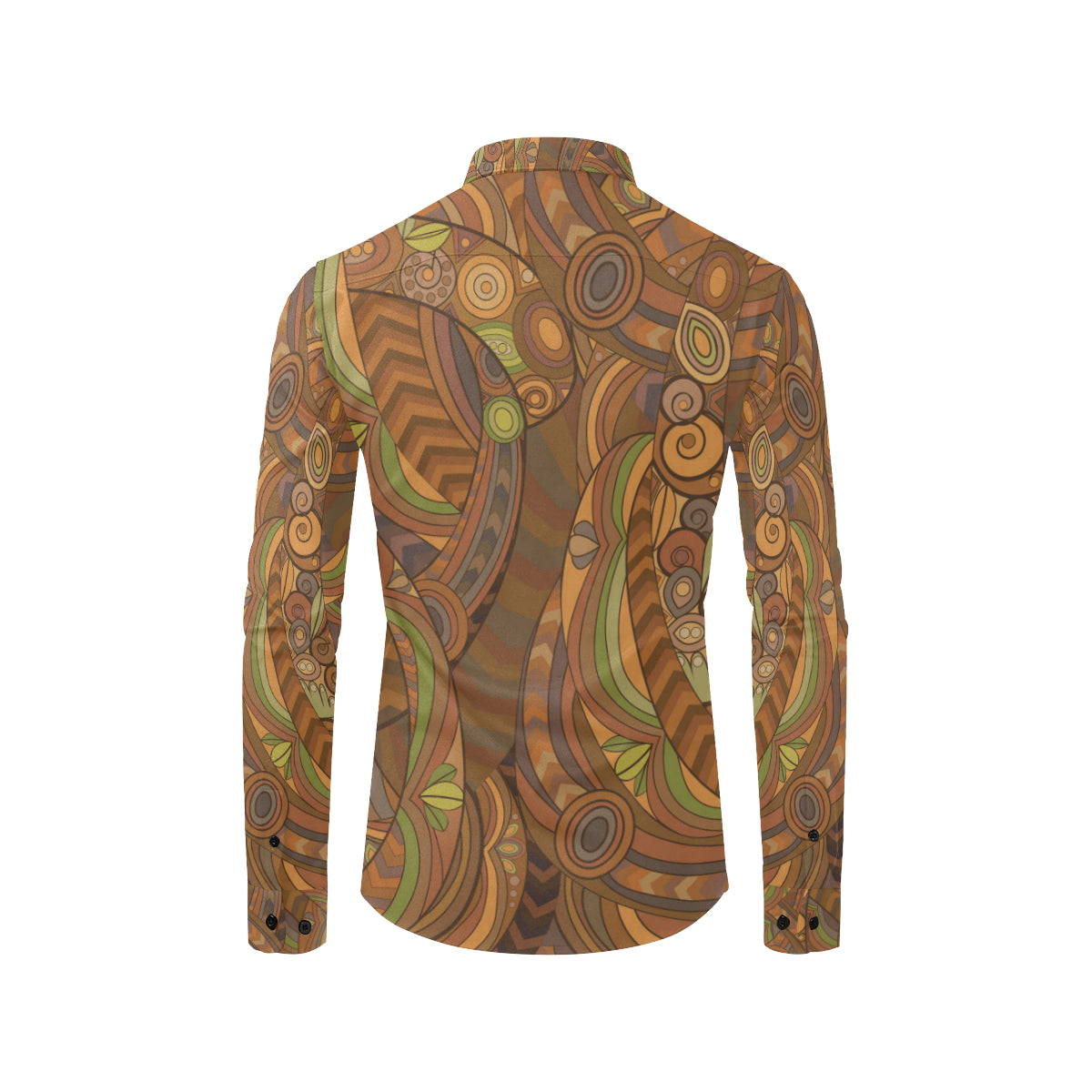 Maori Ornament Design Print Men's Long Sleeve Shirt