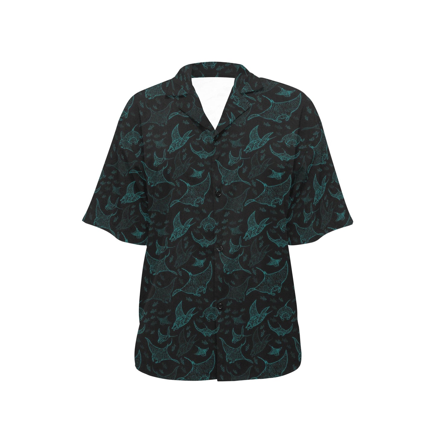 Manta Ray Print Design LKS402 Women's Hawaiian Shirt