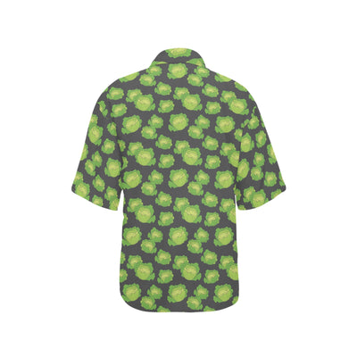 Cabbage Pattern Print Design 01 Women's Hawaiian Shirt