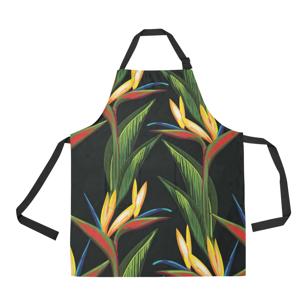 Bird Of Paradise Pattern Print Design BOP012 Apron with Pocket