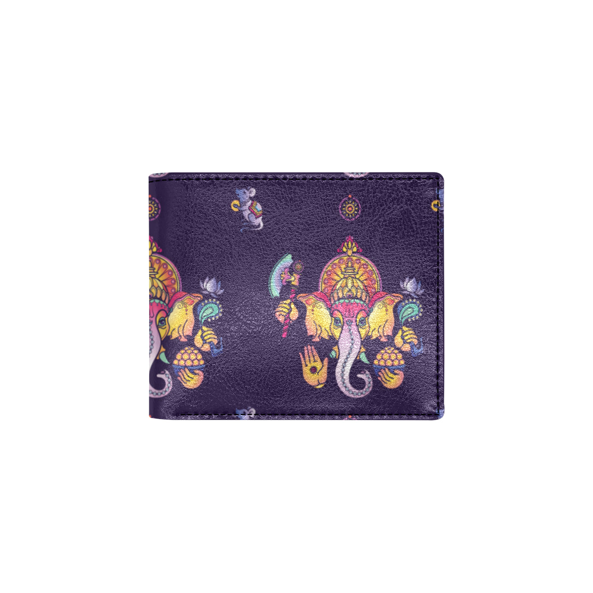 Ganesha Pattern Print Design 04 Men's ID Card Wallet