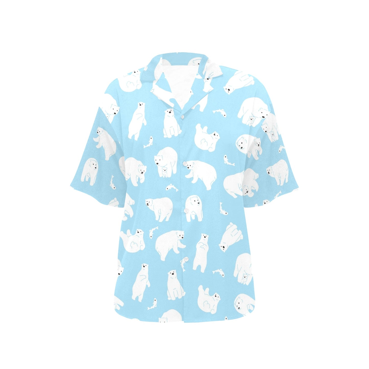Polar Bear Pattern Print Design PB01 Women's Hawaiian Shirt