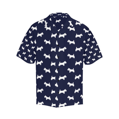 Scottish Terriers Print Design LKS3019 Men's Hawaiian Shirt