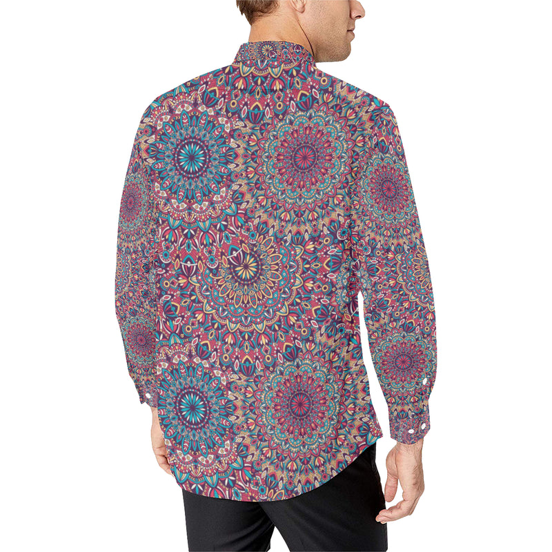 Boho Pattern Print Design 05 Men's Long Sleeve Shirt