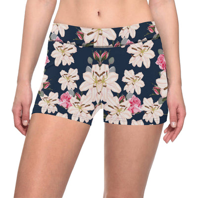 Lily Pattern Print Design LY04 Yoga Shorts