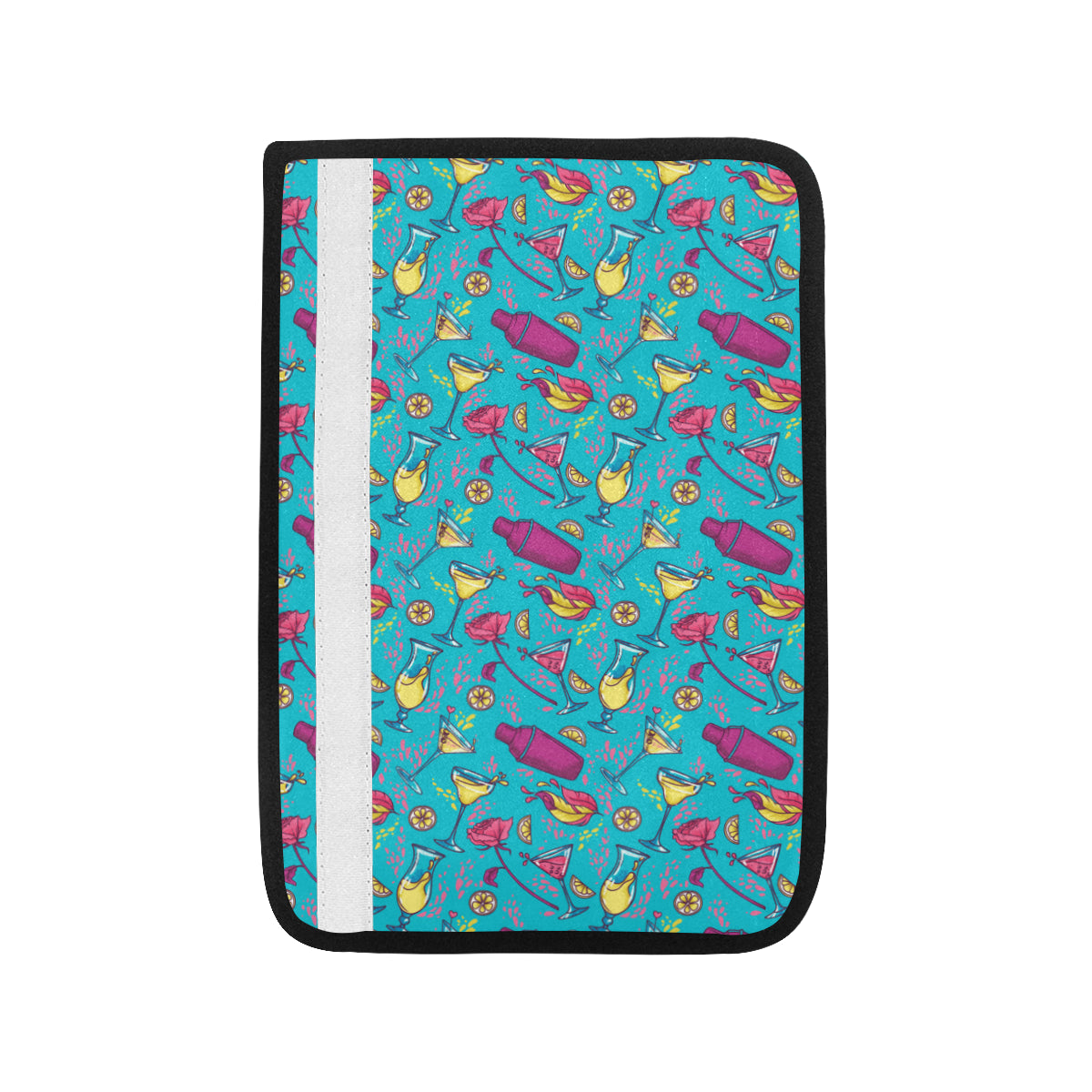 Cocktail Pattern Print Design 03 Car Seat Belt Cover