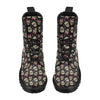 Sugar Skull Pink Bow Themed Print Women's Boots