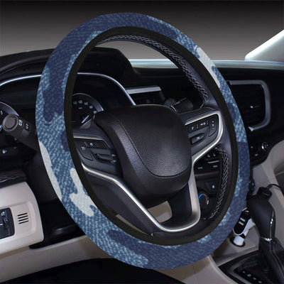 Jean Camouflage Pattern Print Design 05 Steering Wheel Cover with Elastic Edge