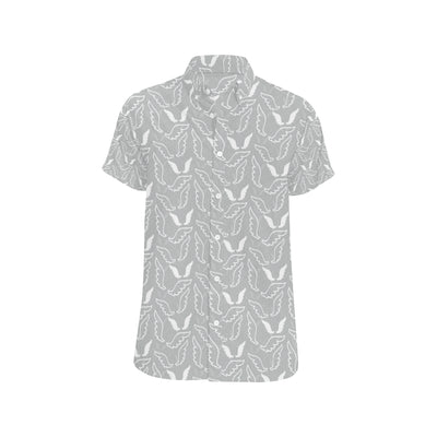 Angel Wings Pattern Print Design 01 Men's Short Sleeve Button Up Shirt