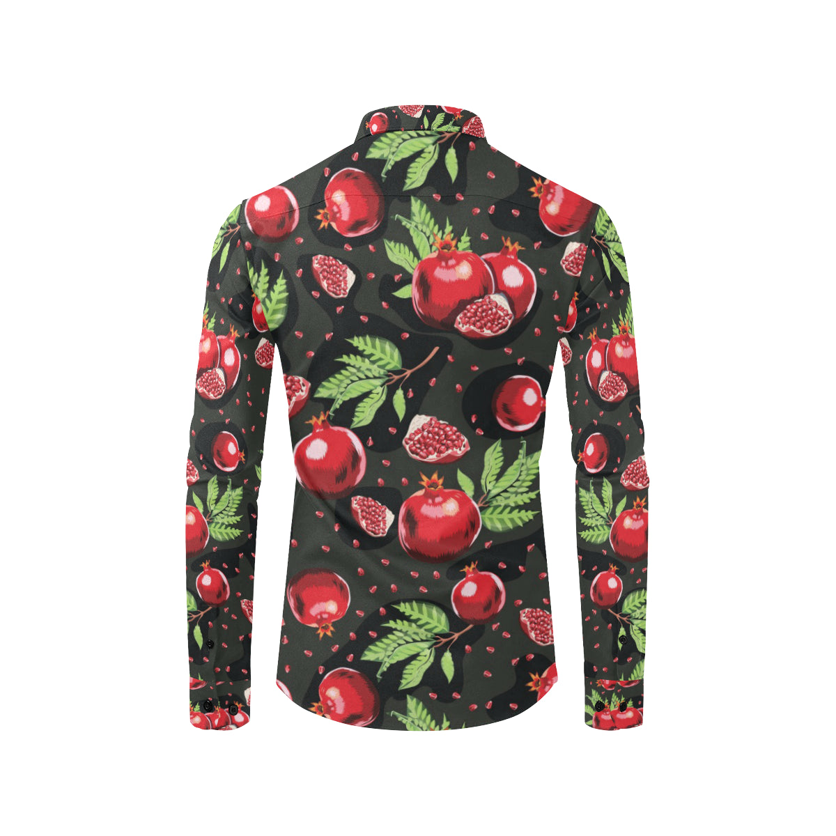 Pomegranate Pattern Print Design PG06 Men's Long Sleeve Shirt