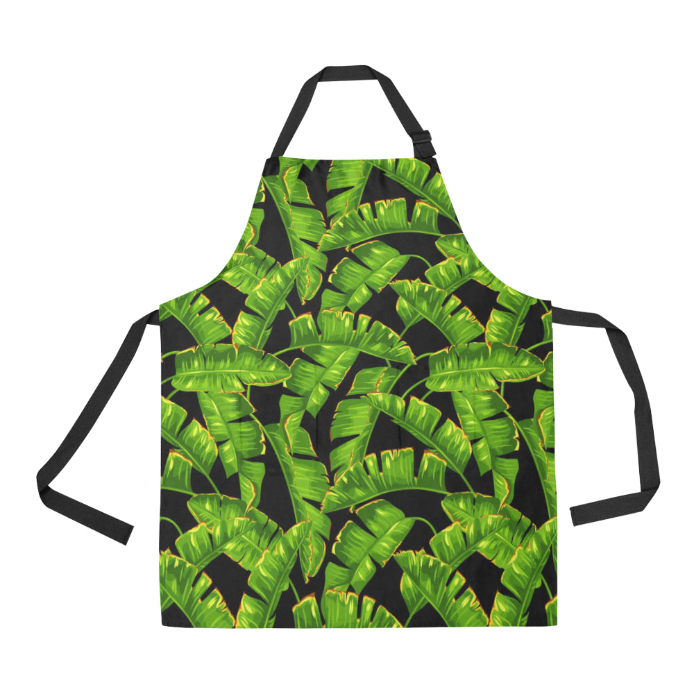 Banana Leaf Pattern Print Design BL06 Apron with Pocket