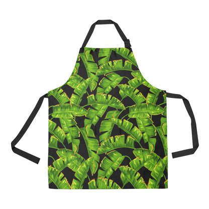 Banana Leaf Pattern Print Design BL06 Apron with Pocket