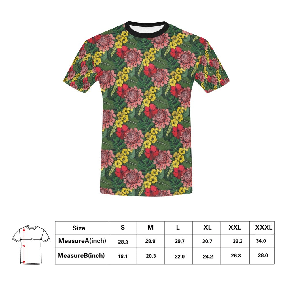 Summer Floral Print Design LKS305 Men's All Over Print T-shirt
