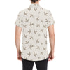 Swallow Bird Pattern Print Design 01 Men's Short Sleeve Button Up Shirt