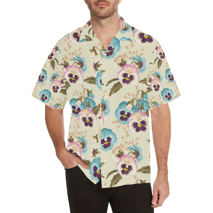 Pansy Pattern Print Design A02 Men's Hawaiian Shirt