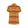 Mexican Blanket Ornament Print Pattern Men's Short Sleeve Button Up Shirt