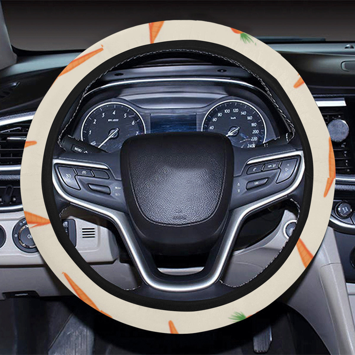 Carrot Pattern Print Design 07 Steering Wheel Cover with Elastic Edge