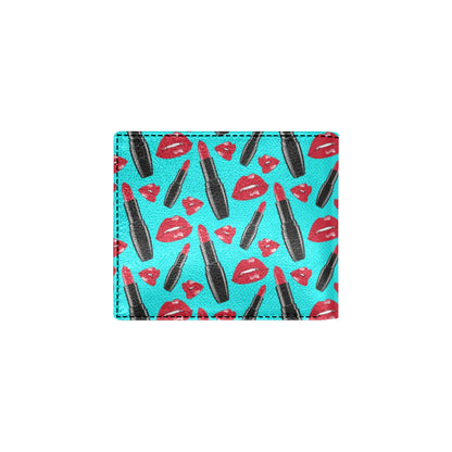Lipstick Pattern Print Design LT02 Men's ID Card Wallet