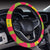 Peace Sign Pattern Print Design A01 Steering Wheel Cover with Elastic Edge