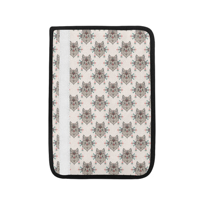 Aztec Wolf Pattern Print Design 01 Car Seat Belt Cover