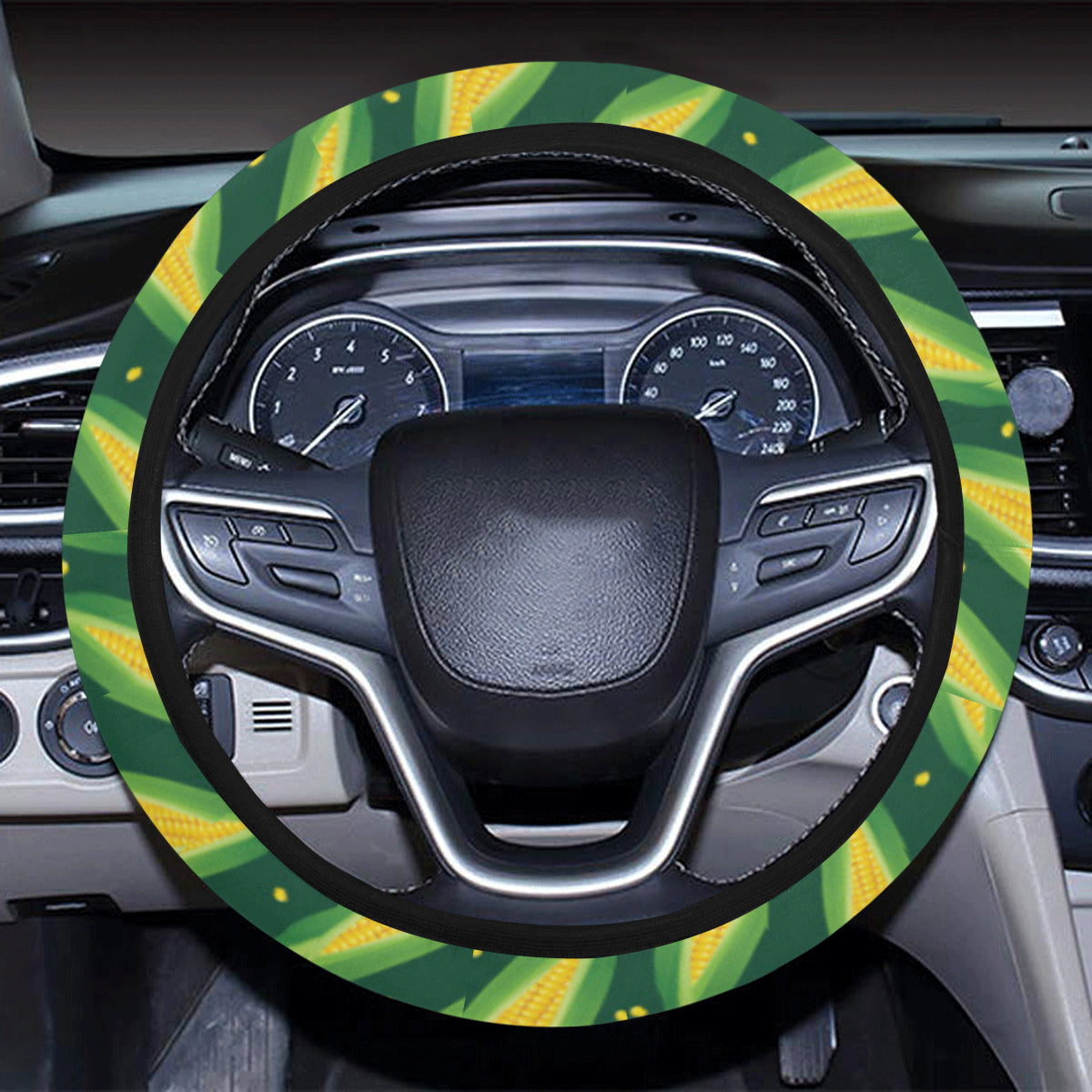 Corn Pattern Print Design 03 Steering Wheel Cover with Elastic Edge