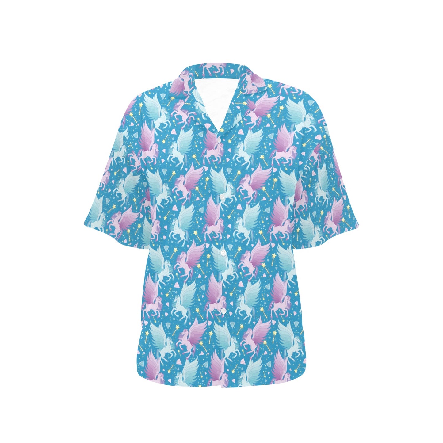 Pegasus Pattern Print Design 04 Women's Hawaiian Shirt