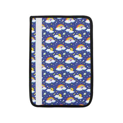 Rainbow Space Design Print Car Seat Belt Cover