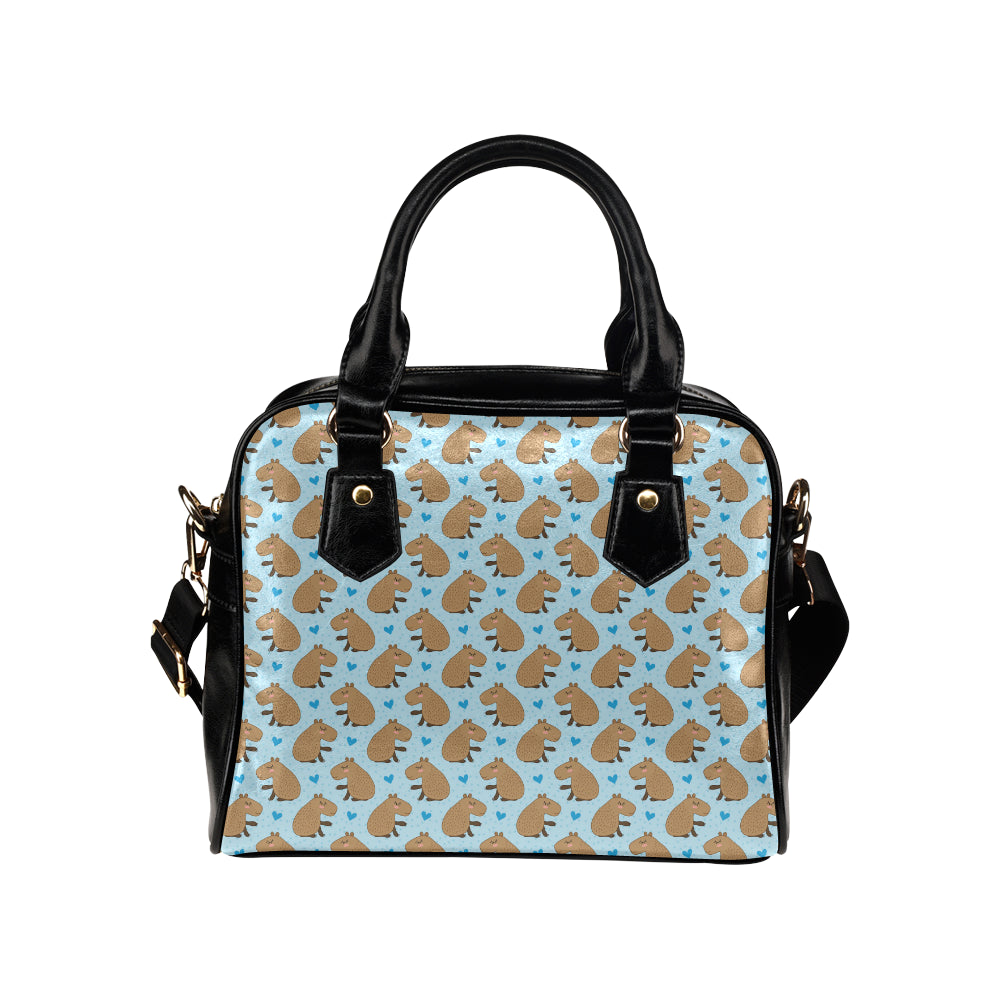 Capybara Pattern Print Design 01 Shoulder Handbag