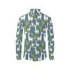 Llama Cactus Pattern Print Design 03 Men's Long Sleeve Shirt