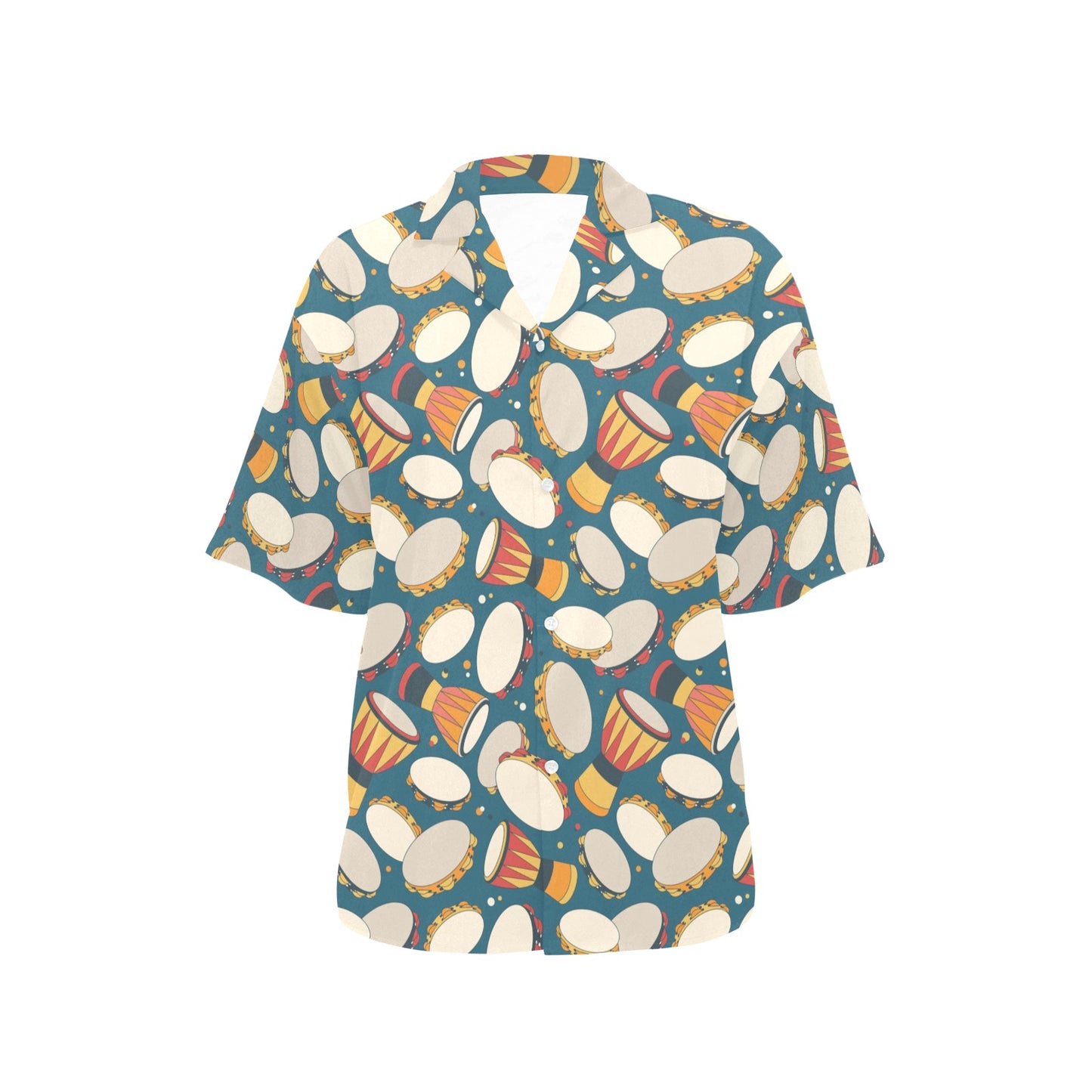 Tambourine Pattern Print Design 01 Women's Hawaiian Shirt