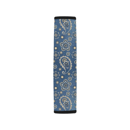 Jean Paisley Pattern Print Design 01 Car Seat Belt Cover
