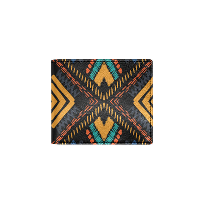 Kente Pattern Print Design 05 Men's ID Card Wallet