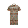 Western Horse Pattern Print LKS301 Men's Romper