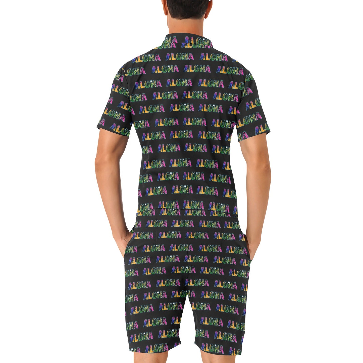 Aloha Hawaii Neon Men's Romper