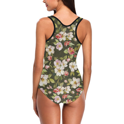 Apple blossom Pattern Print Design AB01 Women Swimsuit
