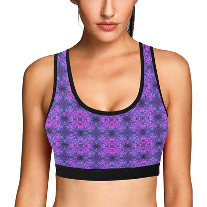 kaleidoscope Pattern Print Design Sports Bra
