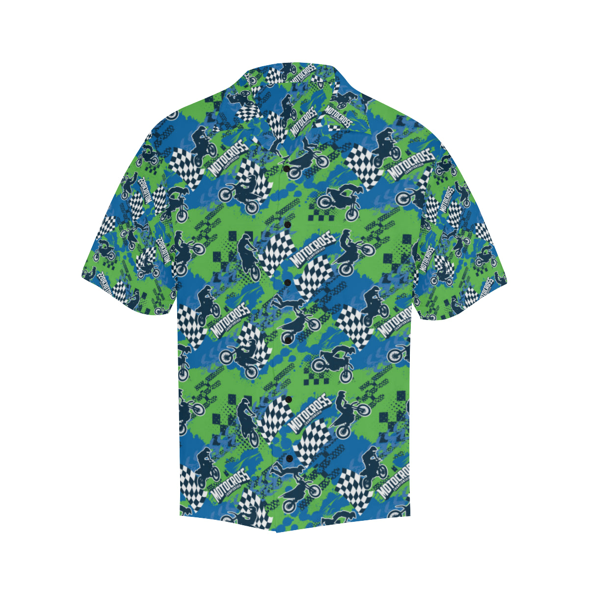 Motocross Pattern Print Design 04 Men's Hawaiian Shirt