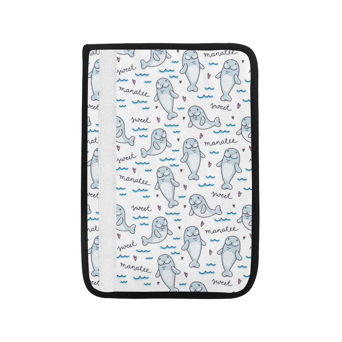 Manatee Baby Pattern Print Design 03 Car Seat Belt Cover