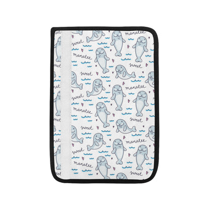 Manatee Baby Pattern Print Design 03 Car Seat Belt Cover