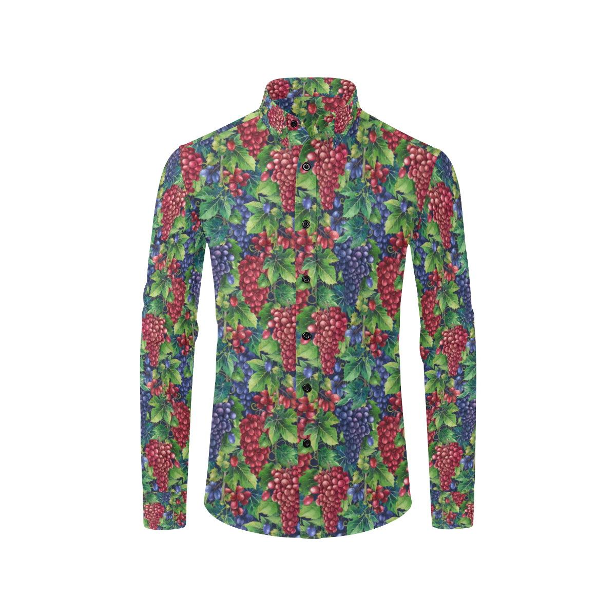 Grape Pattern Print Design GP02 Men's Long Sleeve Shirt