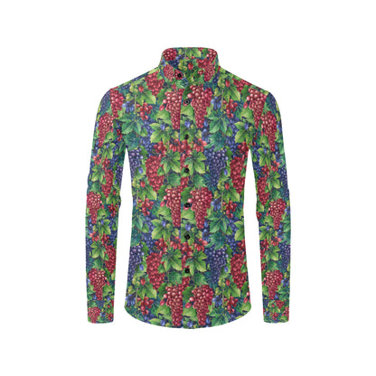 Grape Pattern Print Design GP02 Men's Long Sleeve Shirt