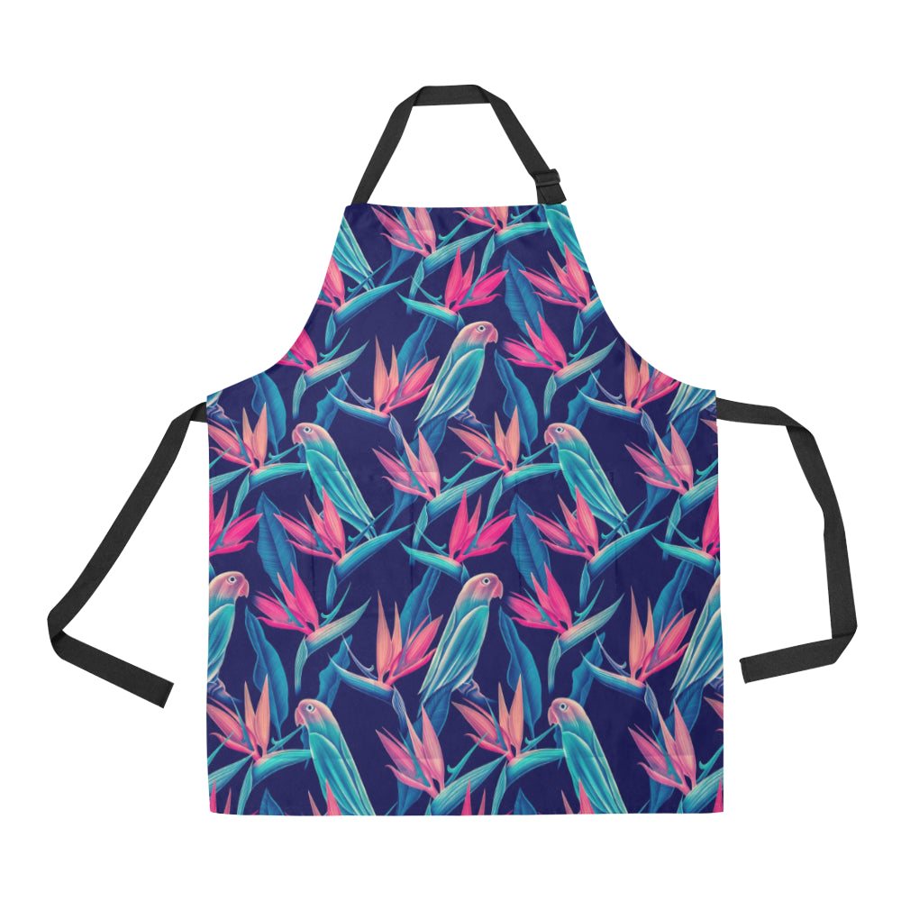 Tropical Flower Pattern Print Design TF024 Apron with Pocket