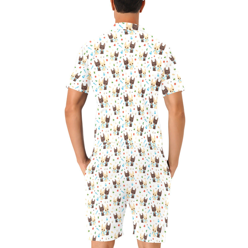 Chihuahua Pattern Print Design 06 Men's Romper