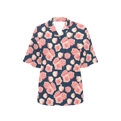 Rose Pattern Print Design A03 Women's Hawaiian Shirt