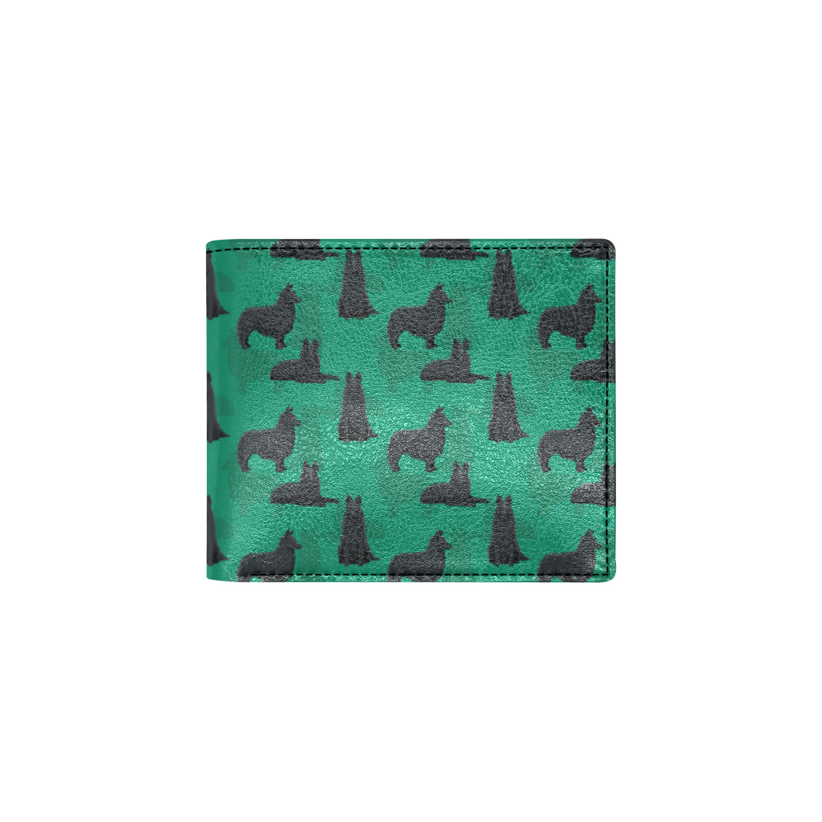 Belgian Sheepdog Pattern Print Design 01 Men's ID Card Wallet